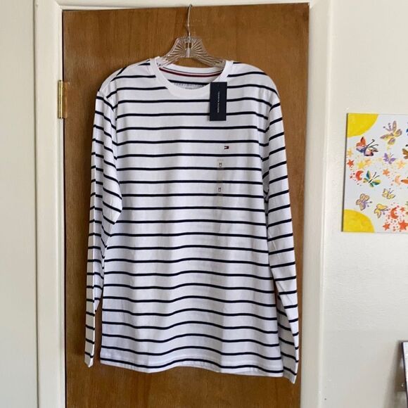 Tommy Hilfiger L/S Striped Crew Neck T-shirt - Picture 1 of 8